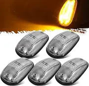 Partsam 5PCS Cab Marker Clear/Amber 45LED Top Roof Light Compatible with Dodge Ram 1500 2500 3500 4500 5500 Pickup 2003 2004 2005 2006 2007 2008 2009 2010 2011 2012 2013 2014 2015 2016 2017 2018