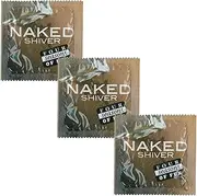 Four Seasons Naked Shiver Male Condoms (Bulk Pack of 144) – Ultra-Thin, Menthol-Infused Lubricant for Cooling Sensation, 54mm Nominal Width, Latex, Lubricated, Reservoir End