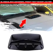 Gloss Black Universal Front Hood Bonnet Vent Scoop Louver For Cars Pickup Van