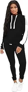 [TOPSRANI] Womens Two Piece Outfits Casual Sweatsuits Solid Tracksuit Jogging Sweat Suits Matching Jogger Hoodie Pants Set