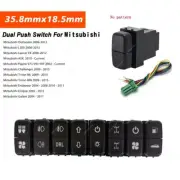Dual Push Switch Button Fog Lights For Mitsubishi w/Wire (No Pattern)