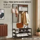 3 In 1 Clothes Rack Hallway Storage Closet Organiser Garment Stand Shoe Bench