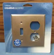 Metal Light Switch Plate Cover Wallplate Textured BRONZE Toggle Duplex