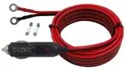 CUZEC Heavy-Duty 15A Male Plug Cigarette Lighter Adapter Power Supply Cord with