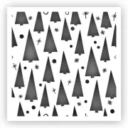Christmas Tree Pattern #2 Seamless Stencil - Choose a Size - Laser-Cut Reusable