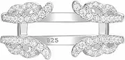 [Blongme] Ring Enhancer for Engagement Rings Vintage Guard Wrap Wedding Band for Women 925 Sterling Silver AAAAA Cz Size 5-10