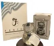 Fenton Clear Birthstone Bear For September Figurine NIB