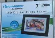 Panimage Led Digital Photo Frame, 7", 2000 Images, One Touch, BRAND NEW IN BOX