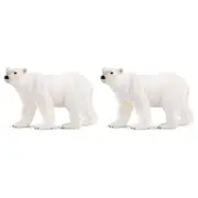 2x Schleich Kids/Childrens Toy Play Figurine Polar Bear Pretend Animal 3y+