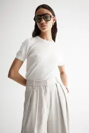 Sandy Knit Tee White Size 6 | Elka Collective