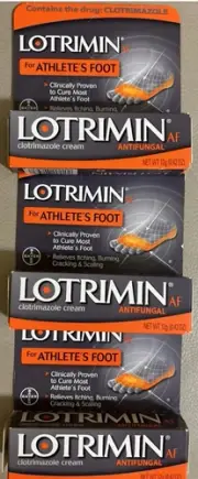 (3) Lotrimin AF Athlete's Foot Antifungal Cream 12 g / .42 oz EXP 7/24 #k40