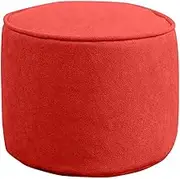 Pouf Solid Color Round Pouf,Breathable Removable Washable Comfort Soft Foot Stools Ottomans for Living Room Small Space Pouf(Size:40x40x30cm(16x16x12inch),Color:Light Blue)