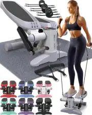 Mini Stepper & Stair Climber Machine - w/Resistance Bands Set - Built in Moni...