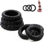 3-Piece Premium Training Set,Ultra Soft Medical Silicone Waterproof Stretchy Rings for Men Elastic and Flexible Toy.