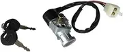 Motorcycle 4 Wire Ignition Switch Seat Lock Fit for Dayang DY 90 100 110 CH125 Spacy 1984-1996 Electric Door Locks Fit for Honda CF150(Master Lock)