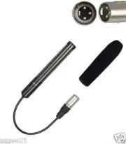 Vidicon Video Camera Shotgun Microphone XLR 3Pin Phantom Record Interview Mic