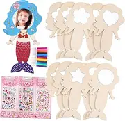 JOINPAYA 1 Set Mermaid Mirror Hand Mirror Crafts for Decoration Girl Birthday Birthday DIY Hand Painted Small Mirror Crafts Mirror DIY Mirror Kit for Boxwood