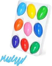 9-Colour Egg Shaped Crayons, Plam Grip Washable Paint Crayons for Kids, Children