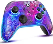 Wireless RGB Light-Up Controller for Nintendo Switch - 10 Colors Nebula Design