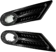 Turn Signal Lights for BMW for Mini for Cooper R56 R57 Side Repeater Indicator Lights 63137260202 Pair LED Side Marker Light Housing Cover (Without Bulb) Turn Signal Lights(Carbon Fiber)