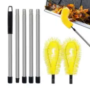 Rain Gutter Cleaning Tool, The Ground W/ 2 Brush Head Roofing Tool Rugged Kit