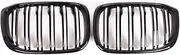 XISII Front Grille, Fit For, X3 G01 X4 G02 X4 25i 30i 2018+ Gloss Black Slat Style Grill Bumper Grille for Front End