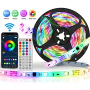 LED Strip Lights 5050 RGB Color Changing Music Sync 44 Keys Remote APP Control