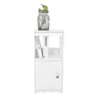 Stylish Bedside Nightstand Storage Cabinet Shelf Unit for Bedroom Living Room