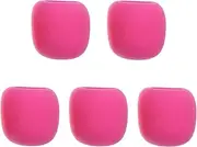 ERINGOGO 5Pcs Pink Microphone Sponge Covers Windproof Mic Accessories for Ktv Tv Shows and Live Streaming Durable and Elastic Protective Windscreens