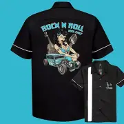 Men's, Rockabilly shirts, Rock 'n' roll, Kool Carz, Hotrod, Bowling, car shirt.