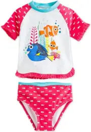 Disney Finding Dory Rash Guard Swimsuit for Girls