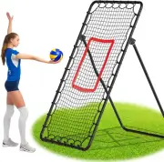 Adjustable Volleyball Rebounder Net, Portable 7X4 Ft Training Equipment with Ang