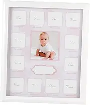 CLISPEED 1 Growth Record Photo Frame Months Milestone Picture Holder for Newborns Safe Durable Artificial Board Parents and Cherished Memories