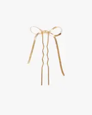 Gold Metal Bow Hair Comb