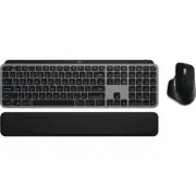 Logitech MX Keys S Combo for Mac, Wireless Keyboard, Mouse, Palm Rest - Grey