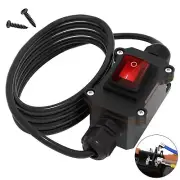 Inline Cord Switch 12V 20A DC Waterproof Inline Switch IP66 Red Lighted 2 Pos...