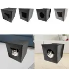 Cat Hideout Condo Shelter Soft Snooze Cube Bed for Poodle Chihuahua Kitten