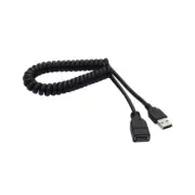 Coiled USB 3.0 Extension Cable Male to Female Cable for PC Hard Drive Devices