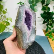 1291g Natural Amethyst Geode Mineral Specimen Crystal Quartz Energy Decoration