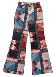 Sz 27x34 Wrangler x Free People Wanderer HighRise Heritage Patchwork Flare Jeans