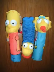 NEW The Simpsons Bottle Holder Cover Heads Dog Toy Bart Marge or Maggie 10+ in.
