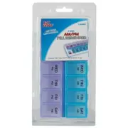 Ezy Dose Weekly AM/PM Pill Reminder Contoured Compartments Large 1 Count 6 Pack