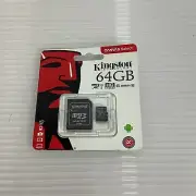 Kingston MicroSD SDXC 64GB Memory Card Class10 Memory TF with SD Card
