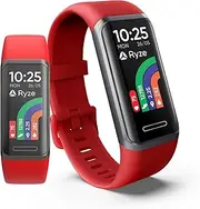 Ryze Elevate Smart Watch with Alexa - 25 Built-in Sports Modes - Acitivty Trackers, Heart Rate, Blood Oxygen and Blood Pressure Monitor - Smart Watches for Men and Women, Red/Blue