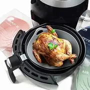 merakiXlab Air Fryer Silicone Pot - Food Safe Air fryers Oven Accessories | Replacement of Flammable Parchment Liner Paper | No More Harsh Cleaning Basket (Airfryer 5 Liter or Bigger/Grey)