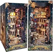 DIY Book Nook Kit, Magic LED Bookend, Touch Control, Ambient LED Lighting, Creative Versatile Home Decor (Magic night alley)