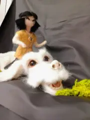 Handmade Needle felted Atreyu figurine/the NeverEnding Story Wool Art Doll/80s