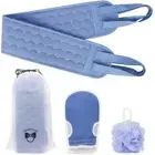 Set Of 3 Splish Scrubber Bath Body Shower Exfoliating Back Brush Scrub Belts U