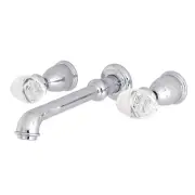 Kingston Brass KS702.WVL Krystal Onyx Wall Mounted Roman Tub - Chrome