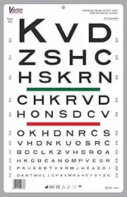 KSIPL Snellen Visual Acuity Eye Chart for 10 Feet 14 x 9 Inches